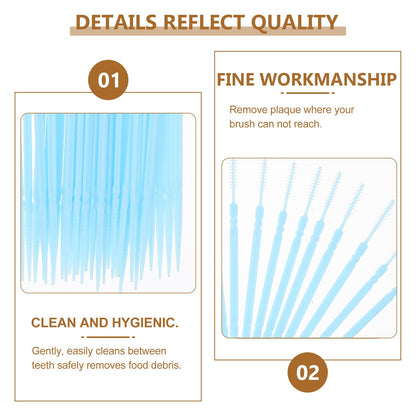 FOMIYES Floss Picks: 1000pcs Disposable Double-Ended Toothpicks for Interdental Care