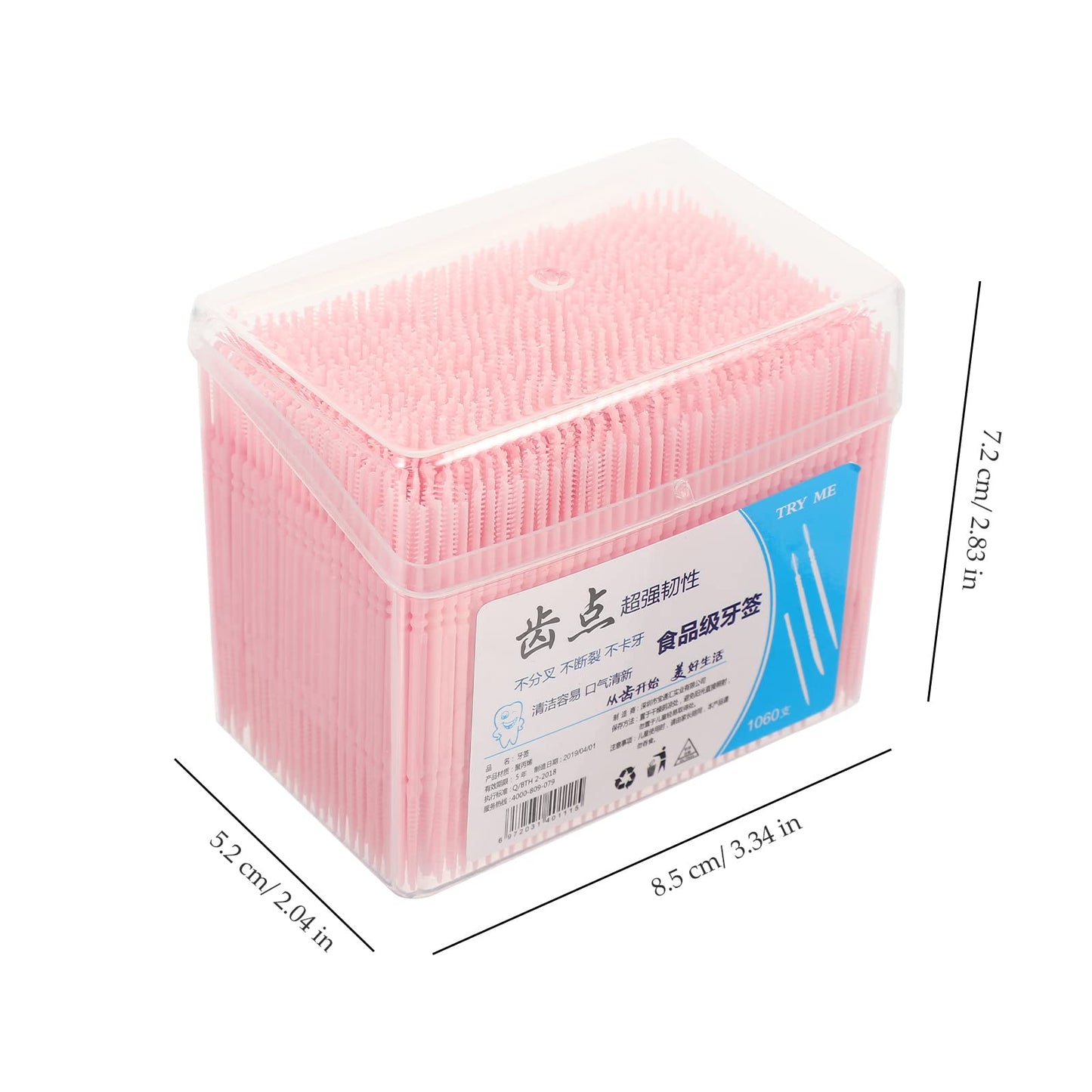 FOMIYES Floss Picks: 1000pcs Disposable Double-Ended Toothpicks for Interdental Care