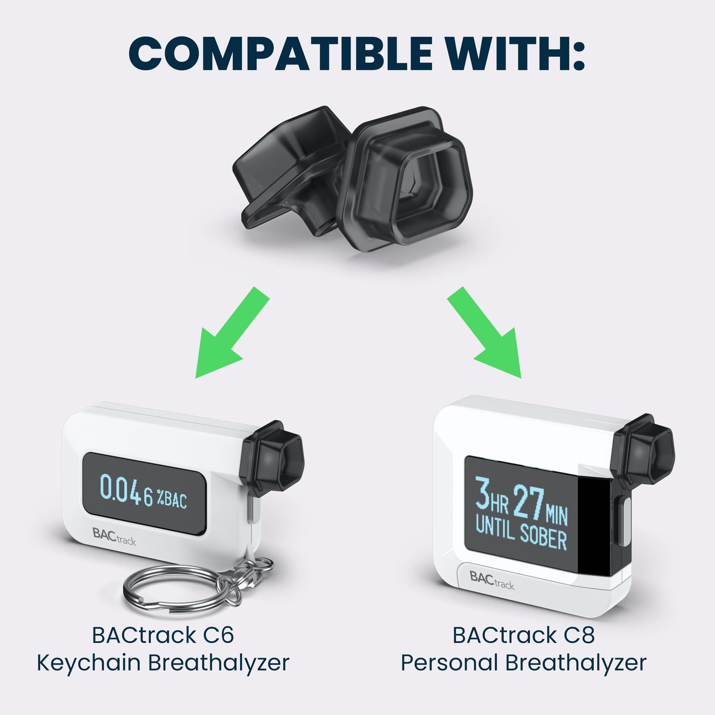 BACtrack C-Series Mouthpieces (20-Count) - Compatible with C6 & C8 Breathalyzers | Not Compatible with BACtrack Mobile