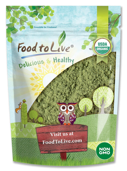 Food to Live Organic Alfalfa Powder 12 oz – Non-GMO, Vegan, Fiber & Protein