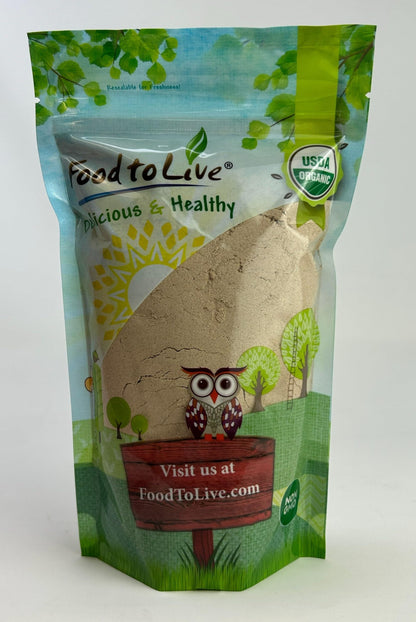 Food to Live Organic Psyllium Husk Powder - 12 oz | Non-GMO, Kosher, Ultra Fine