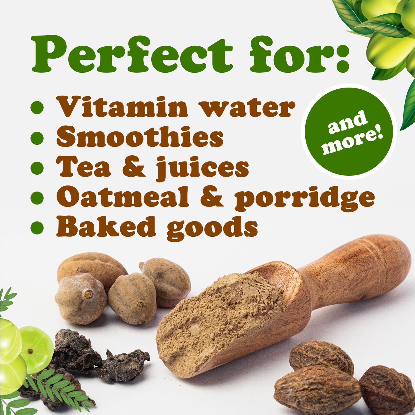 Food to Live Organic Triphala Powder, 1 lb – Amalaki, Haritaki & Bibhitaki