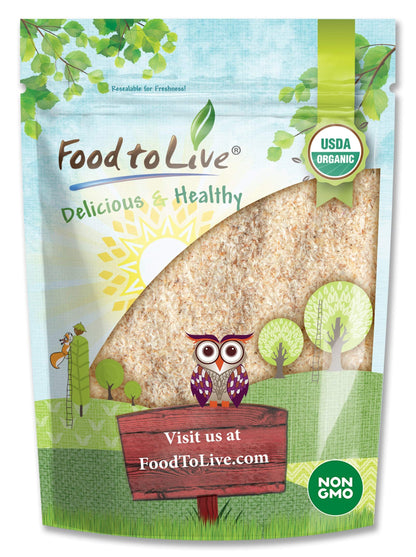 Organic Whole Psyllium Husks - 1 lb | Non-GMO, Vegan, Kosher | Food to Live