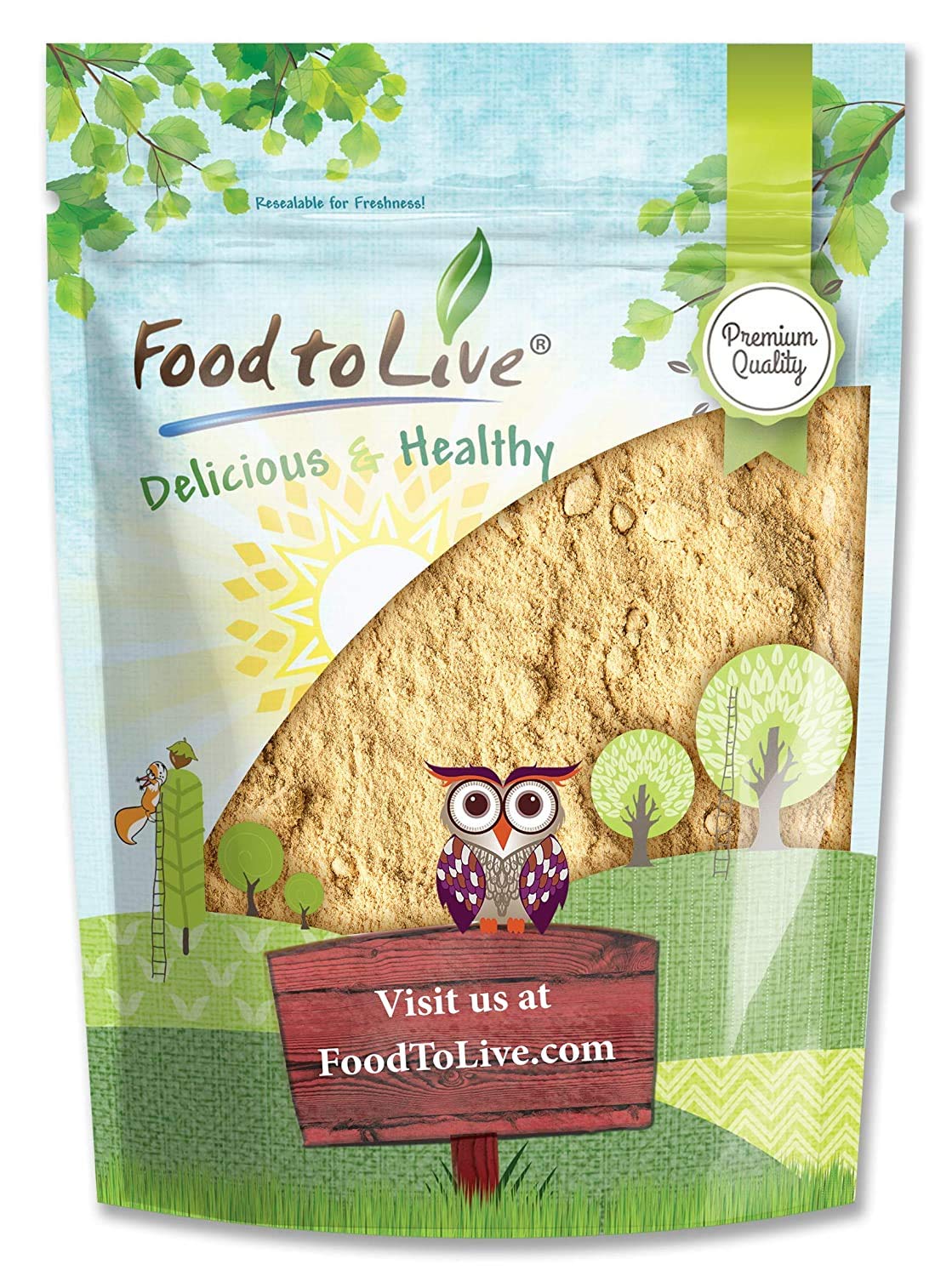 Food to Live Yellow Maca Powder, 2 Pounds – Raw Ground Maca Root, Vegan, Kosher, Keto, Non-Gelatinized, Bulk, Rich in Vitamin C
