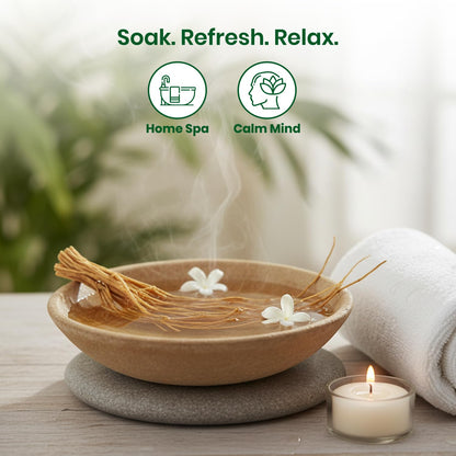 Foodherbs Dried Vetiver Roots (Khus Khus) 50g – Natural Coolant & Aromatic Wellness