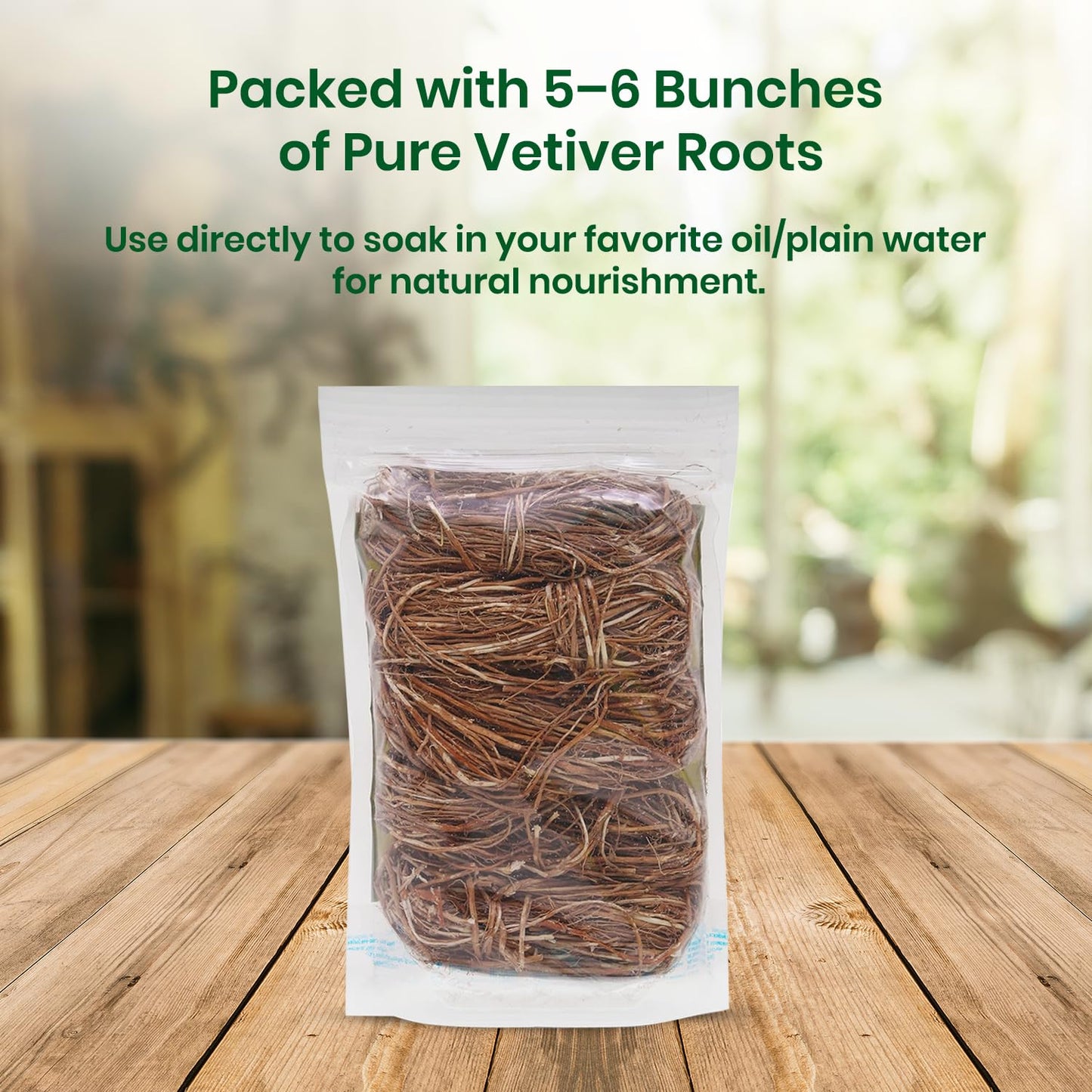 Foodherbs Dried Vetiver Roots (Khus Khus) 50g – Natural Coolant & Aromatic Wellness