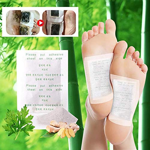 100Pads Natural Bamboo Vinegar Ginger Foot Pads – Travel or Home Use