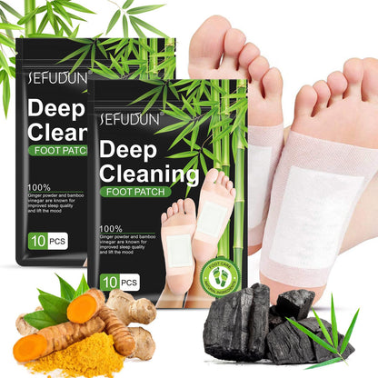 20Pcs Ginger Bamboo Vinegar Foot Pads for Deep Cleansing & Foot Care