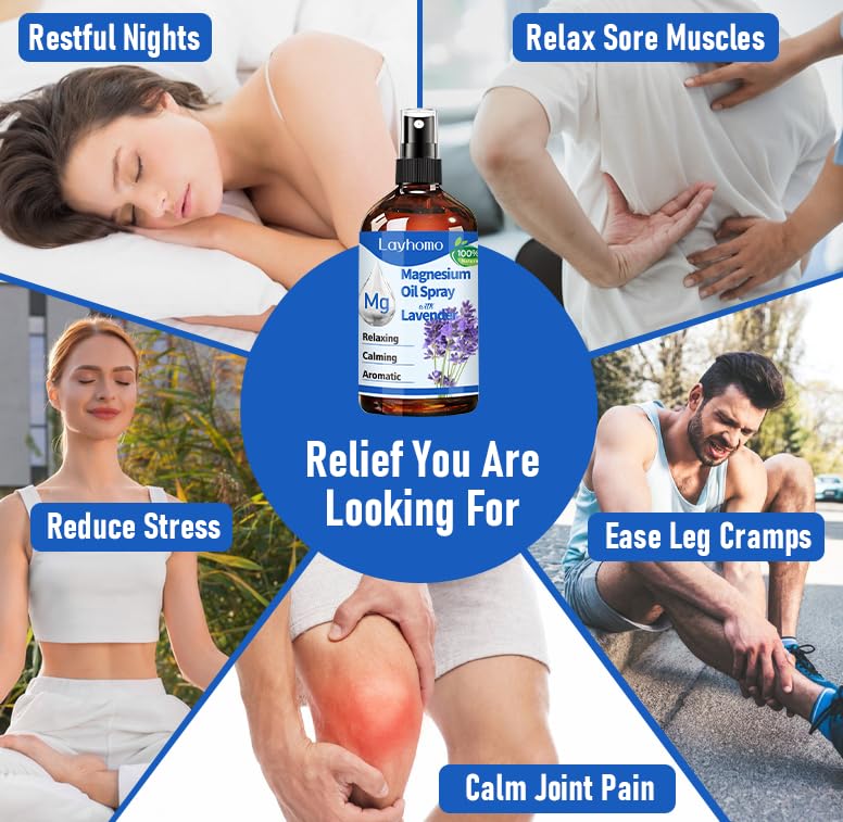 Magnesium Oil for Feet - Lavender 200ml Spray for Sleep & Relaxation