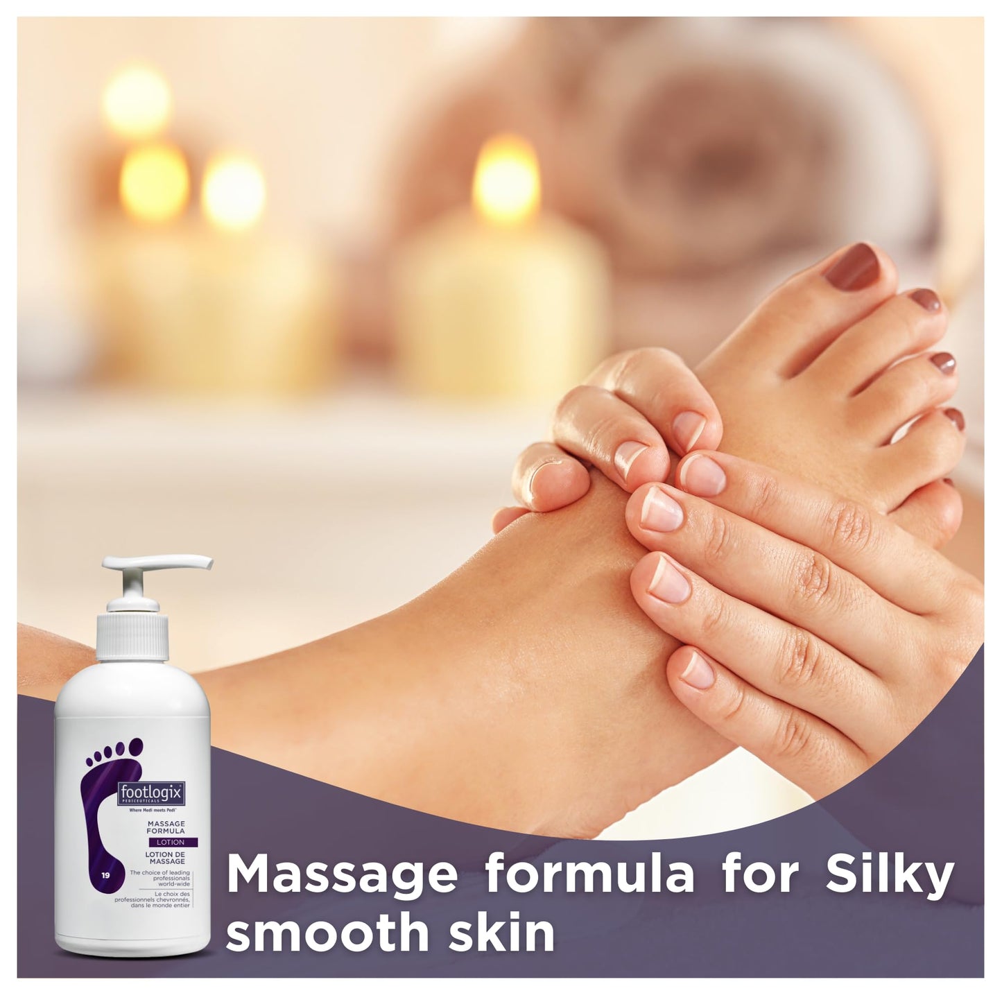 FOOTLOGIX Massage Formula Lotion 8.45 oz | Dermal Infusion Technology
