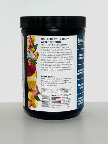 Force Factor Diet Aid Powder – Metabolism Booster, Chromax Chromium, 30 Servings