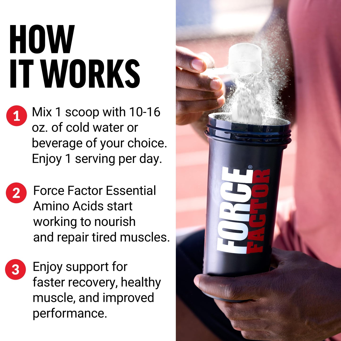 Force Factor Essential Amino Acids Powder - Full Spectrum EAAs