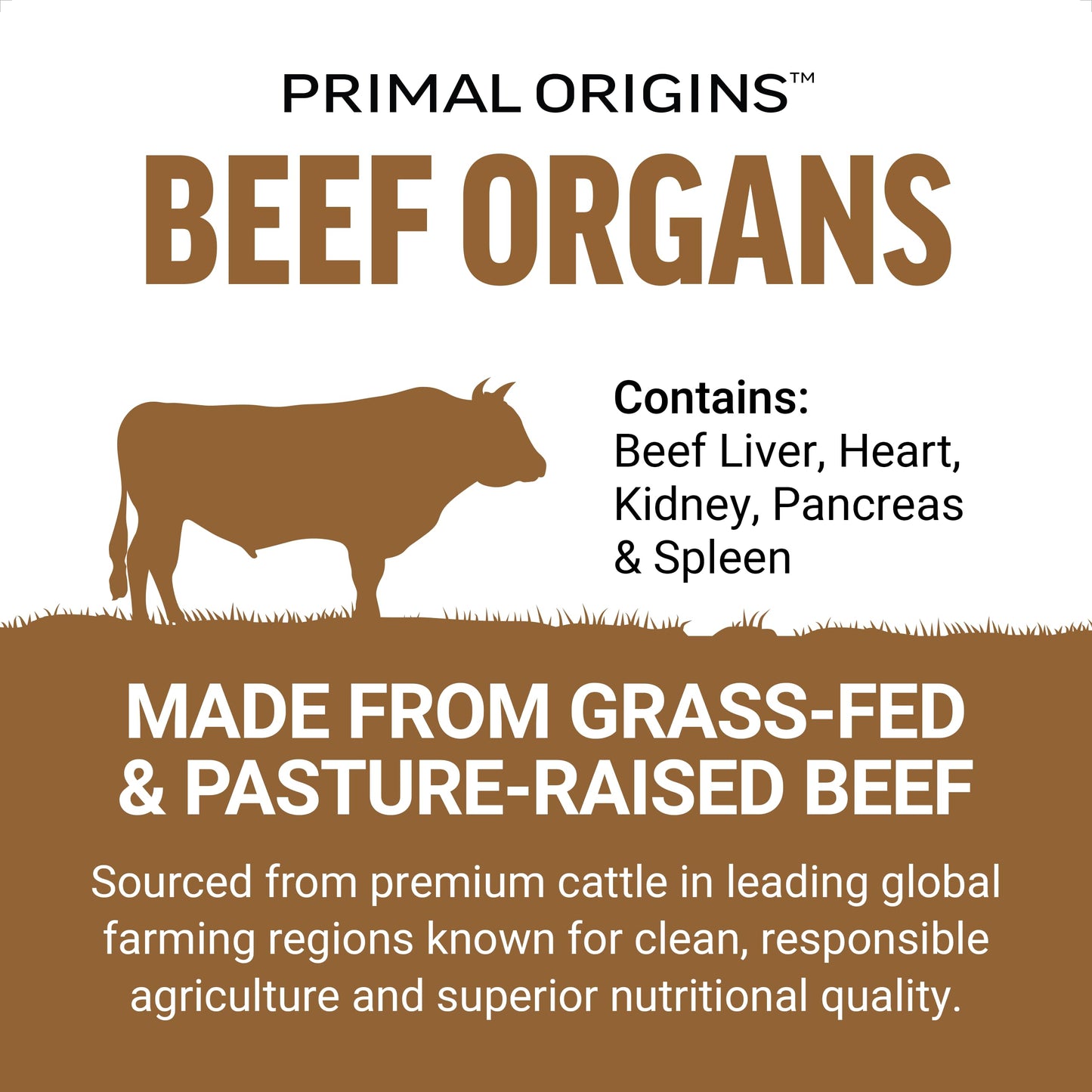 FORCE FACTOR Primal Origins Grass-Fed Beef Organs – Liver, Heart, Kidney, Pancreas & Spleen | 3500mg, 150 Capsules