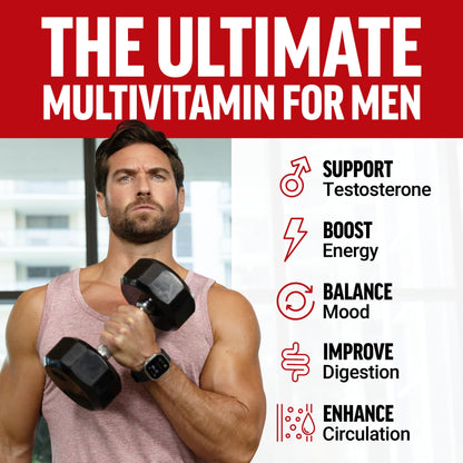 FORCE FACTOR Test X180 Multivitamin – Testosterone Support for Men (120 Tablets)