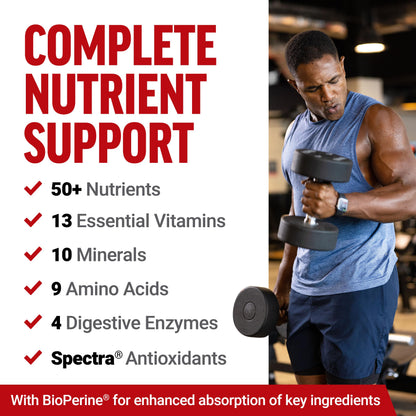 FORCE FACTOR Test X180 Multivitamin – Testosterone Support for Men (120 Tablets)