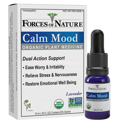 Forces of Nature Calm Mood - Organic Homeopathic Drops 0.34 fl oz