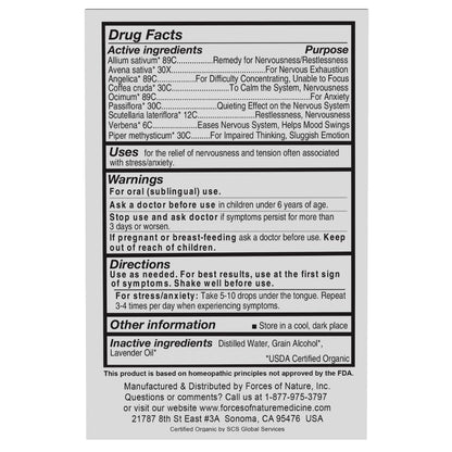 Forces of Nature Calm Mood - Organic Homeopathic Drops 0.34 fl oz