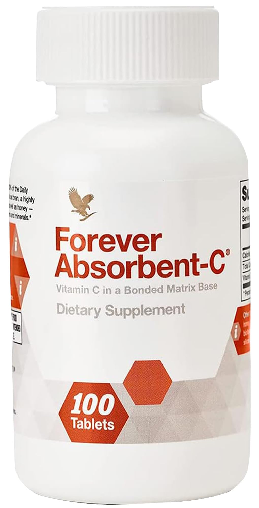 Forever Absorbent-C Orange & Honey Flavor with Oat Bran – 100 Vitamin C Chewable Tablets