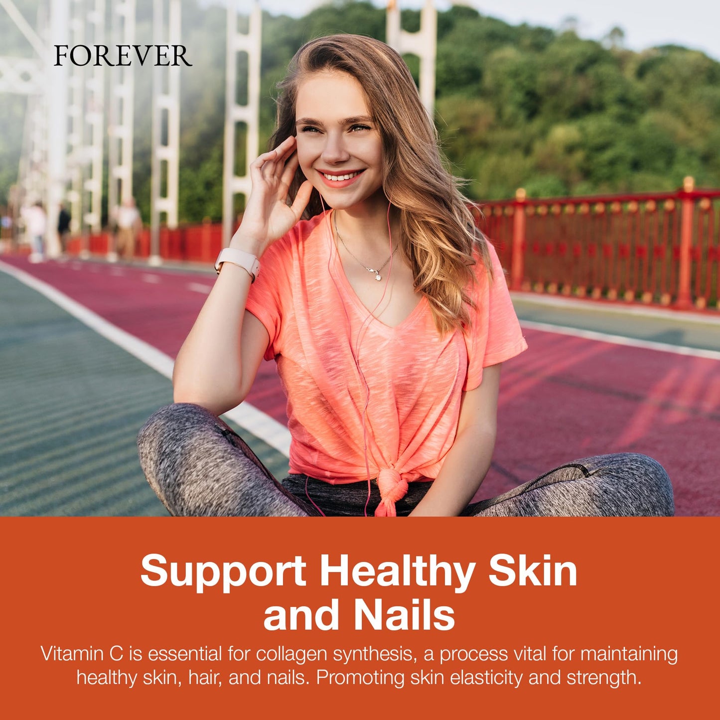 Forever Absorbent-C Orange & Honey Flavor with Oat Bran – 100 Vitamin C Chewable Tablets