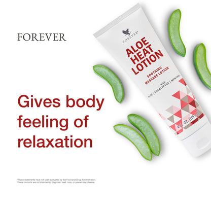 Forever Living Aloe Heat Lotion with Menthol & Eucalyptus – Vegan-Friendly, 4 fl oz (Pack of 2)