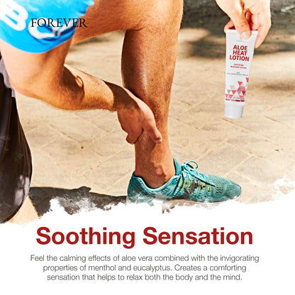 Forever Living Aloe Heat Lotion with Menthol & Eucalyptus – Vegan-Friendly, 4 fl oz (Pack of 2)