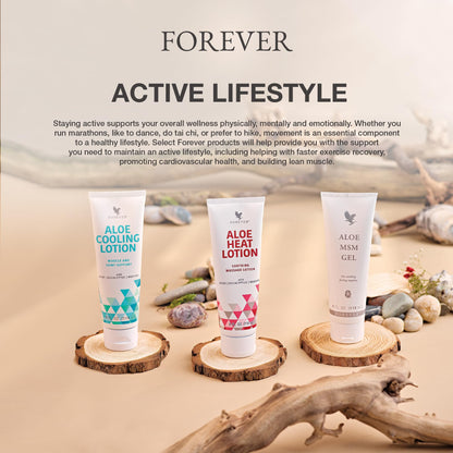 Forever Living Aloe Heat Lotion with Menthol & Eucalyptus – Vegan-Friendly, 4 fl oz (Pack of 2)
