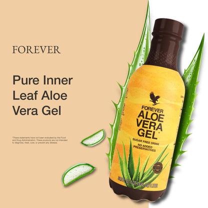 Forever Living Aloe Vera Gel – Pure Inner Leaf Juice, 99.7% Aloe, Preservative-Free, 33.8 fl oz