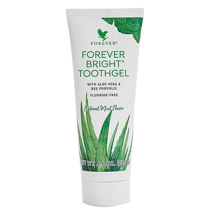 Forever Living Bright Toothgel – Fluoride-Free Aloe Vera Gel with Bee Propolis, Peppermint-Spearmint, 4.6 oz