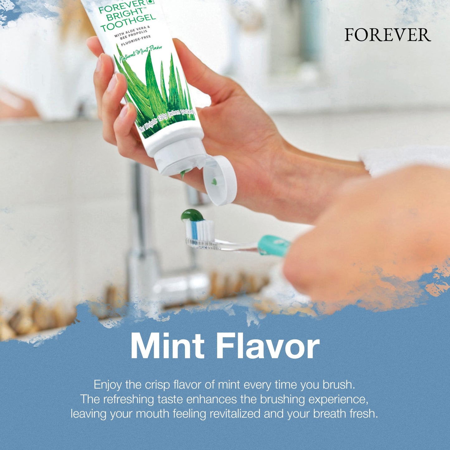 Forever Living Bright Toothgel – Fluoride-Free Aloe Vera Gel with Bee Propolis, Peppermint-Spearmint, 4.6 oz