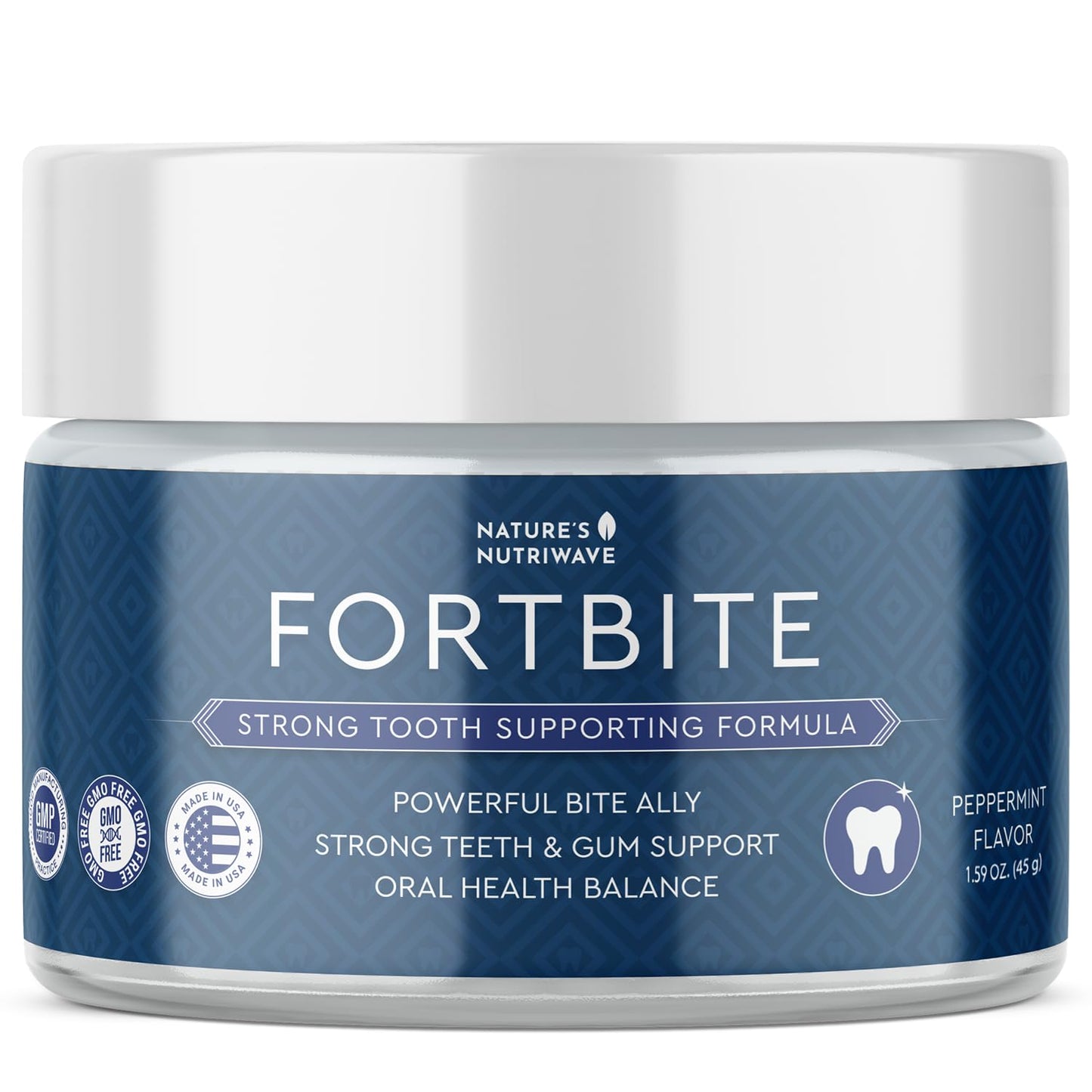 FortBite Natural Tooth Powder – Kaolin & Bentonite Clays, Plant-Based, Made in USA