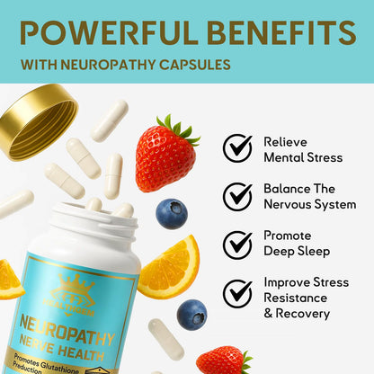 Neuropathy Support - Nerve Savior Natural Nerve Supplement with Alpha Lipoic Acid | 120 Capsules