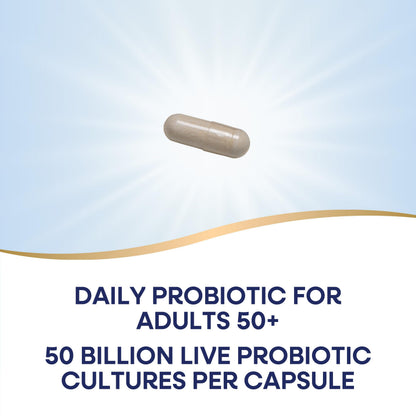 Nature's Way Fortify Optima Probiotic for Adults 50+ – 50 Billion Cultures, Digestive & Immune Support, 30 Capsules