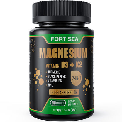 FORTISCA 7-in-1 Magnesium Glycinate 300mg — Sleep, Muscle & Bone Health (90 Capsules)