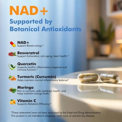 FORTISCA NAD+ 1000mg Liposomal NAD+ with Resveratrol – 100 Caps