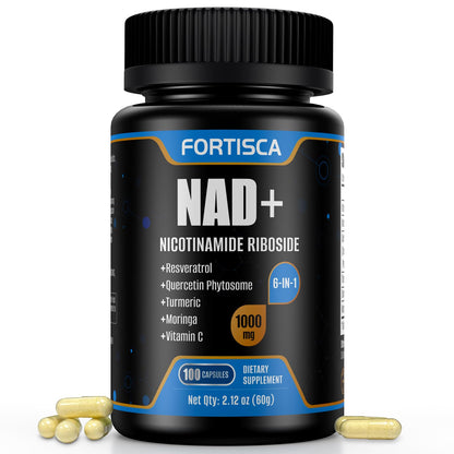 FORTISCA NAD+ 1000mg Liposomal NAD+ with Resveratrol – 100 Caps