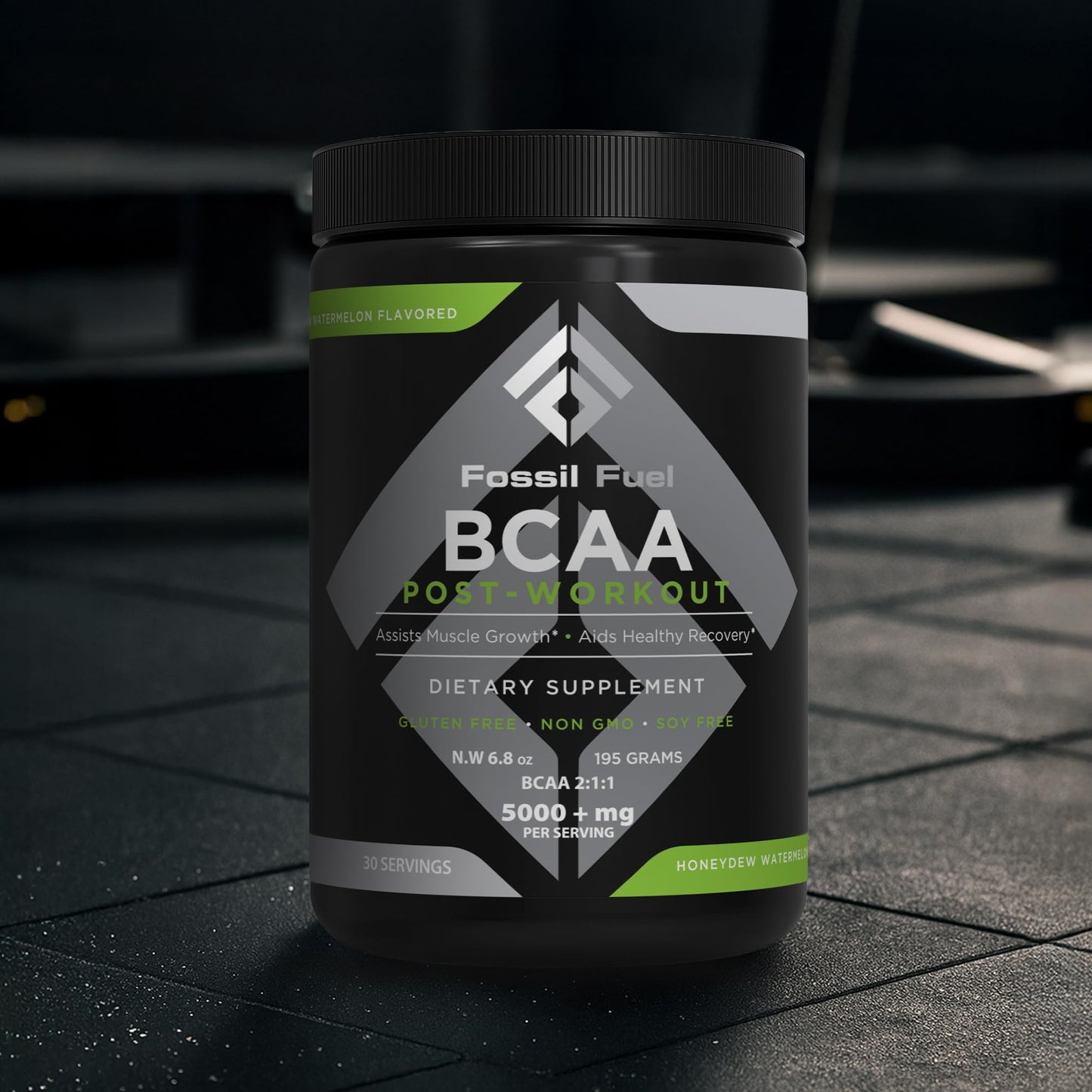 Fossil Fuel Sugar-Free BCAA Powder – Post-Workout Recovery (30 Servings) | Honeydew Watermelon