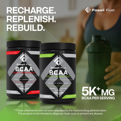 Fossil Fuel Sugar-Free BCAA Powder – Post-Workout Recovery (30 Servings) | Honeydew Watermelon
