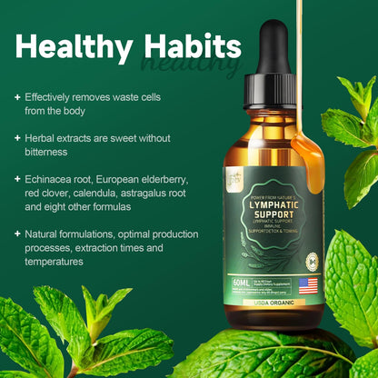 FOTN Lymphatic Drainage Drops - Organic Herbal Supplements | Immune Support
