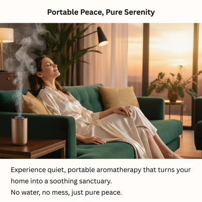 FOTUS AIR Waterless Diffuser – Portable USB-C Aromatherapy for Home, Car & Office | 3 Mist Levels, 15ml