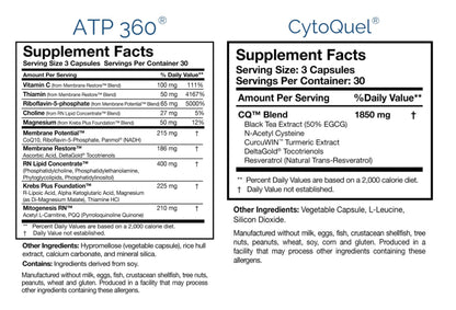 Researched Nutritionals Foundation Kit: Tri-Fortify Glutathione, Transfer-Factor Multi Immune, ATP 360 & CytoQuel