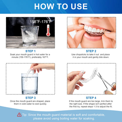 Anti Grinding Mouth Guard for Night Teeth Clenching - 4 Pack