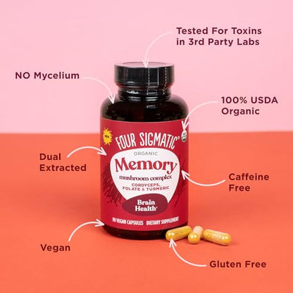Four Sigmatic Memory Capsules – Reduce Brain Fog & Improve Memory