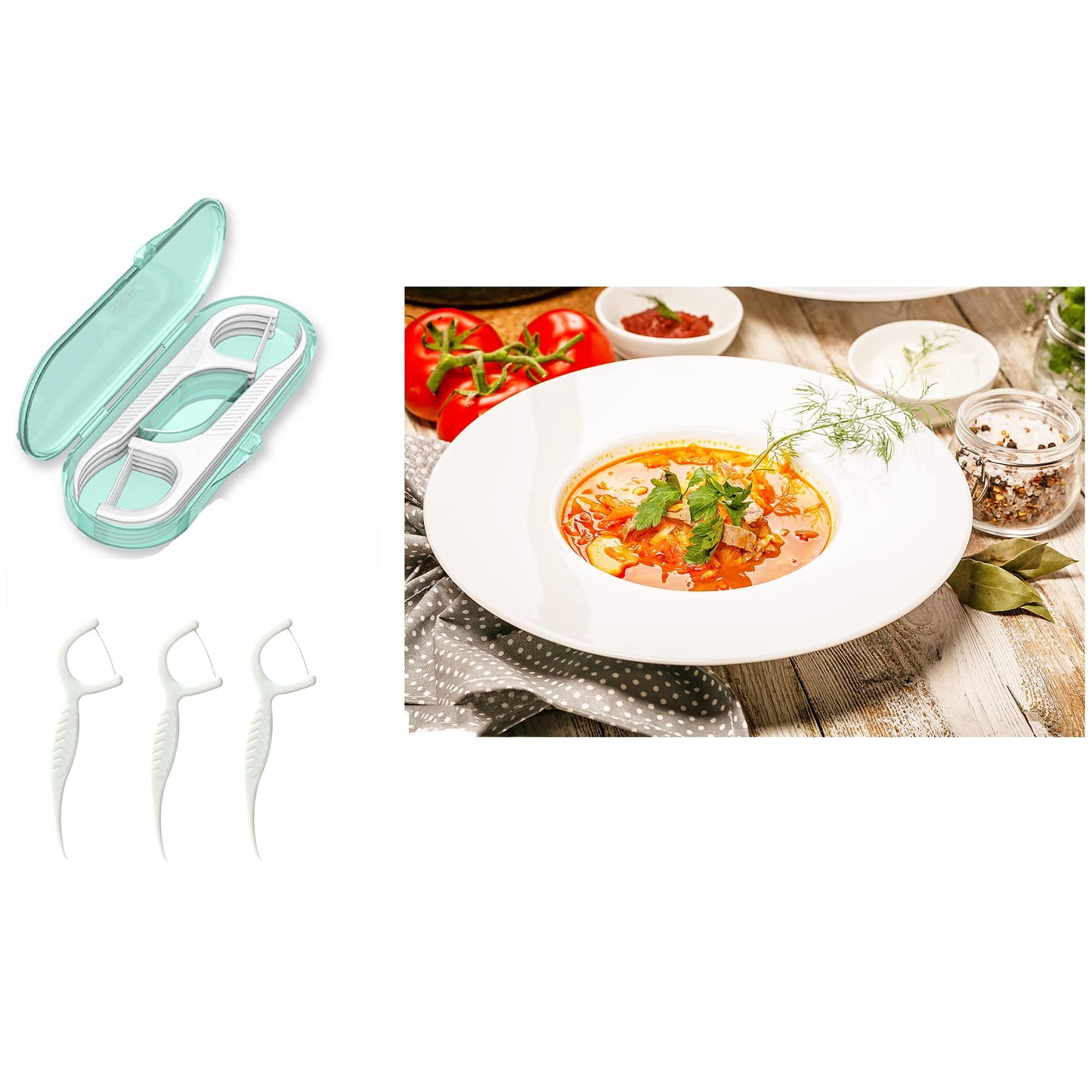 High Toughness Dental Floss Picks 40 Pcs with 4 Storage Cases – Travel, Family, Hotel Use