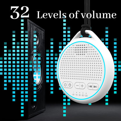 Fourair White Noise Sound Machine – 25 Soothing Sounds, Rechargeable & Portable, 32 Volume Levels, 5 Timers