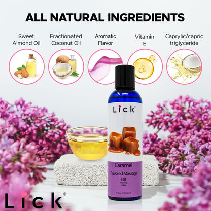Caramel Flavored Massage Oil – Aromatherapy Body Oil 4 oz