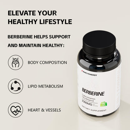 FraFr.gancia Berberine HCl with Ceylon Cinnamon & Citrus Bergamot – 120 Vegan Capsules