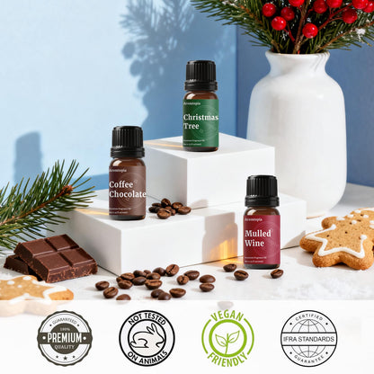 Fragrance Oil Holiday Set (6x10ml) – Aromtopia Diffuser, Candle & Soap Scents