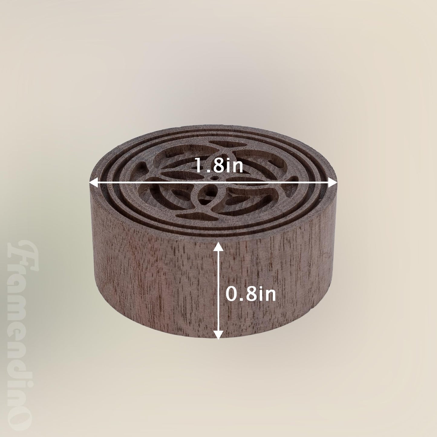 Framendino 2-Pack Wood Diffuser – Round Wooden Car Diffuser for Home, Office & Yoga
