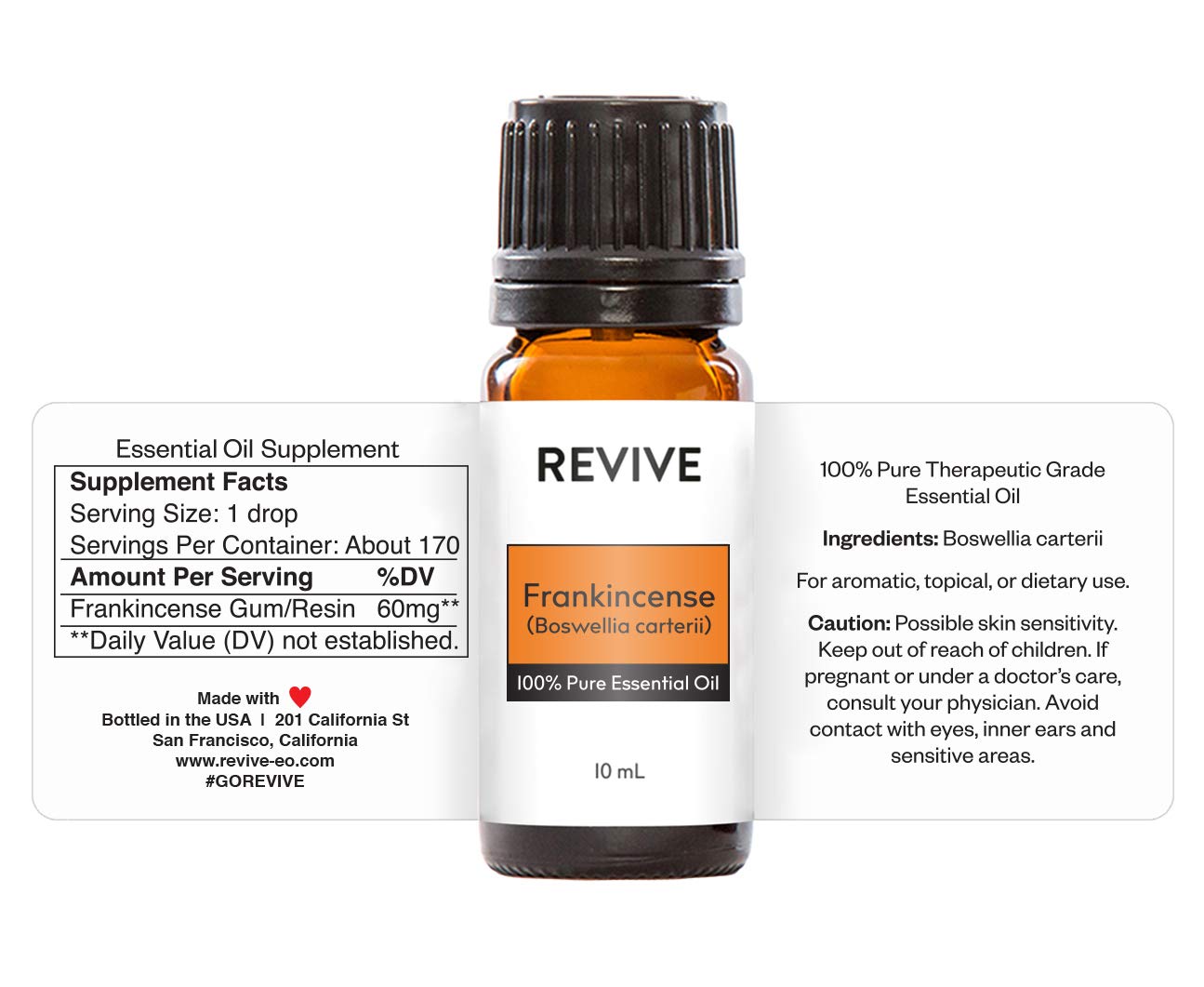 Frankincense Boswellia Carterii 10mL Essential Oil by Revive