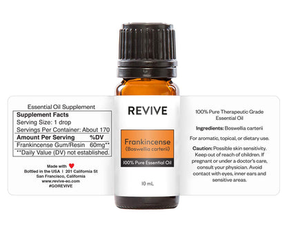 Frankincense Boswellia Carterii 10mL Essential Oil by Revive